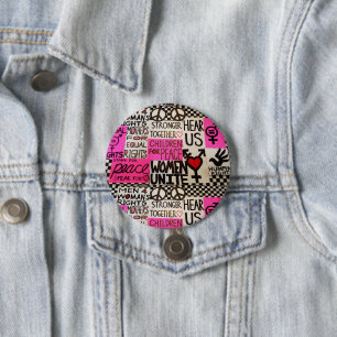 Der März der Frauen fährt, Button fort (3" rund)