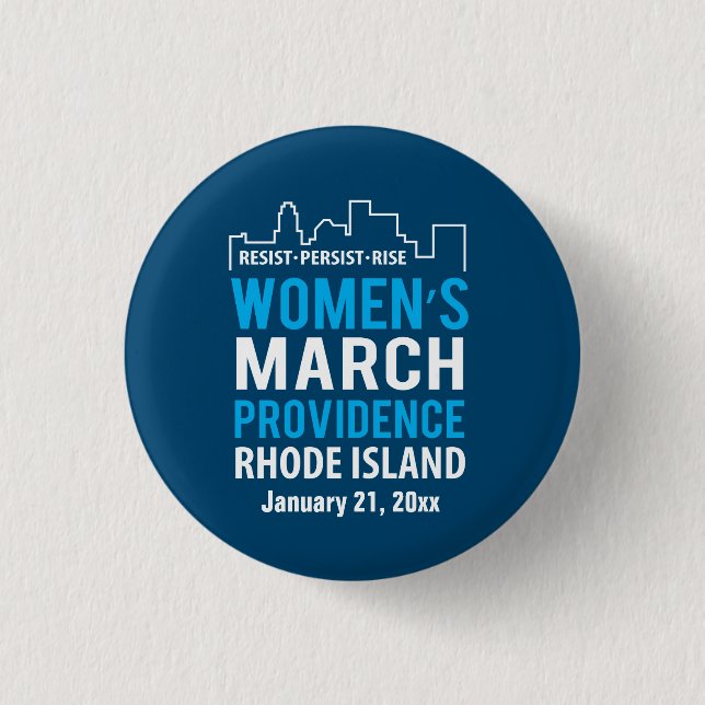 Der März Providence Rhode Island Januar der Frauen Button (Vorderseite)