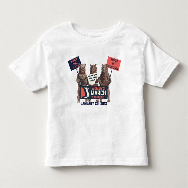 Der März San Diego der Frauen trägt Kindert-shirt Kleinkind T-shirt (Vorderseite)