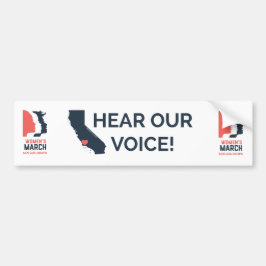 Der März SLO - Januar 2018 Ereignis der Frauen Autoaufkleber