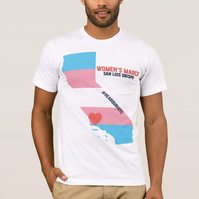 Der März SLO - Transgender-Stolz-Flagge der Frauen T-Shirt (Vorderseite)