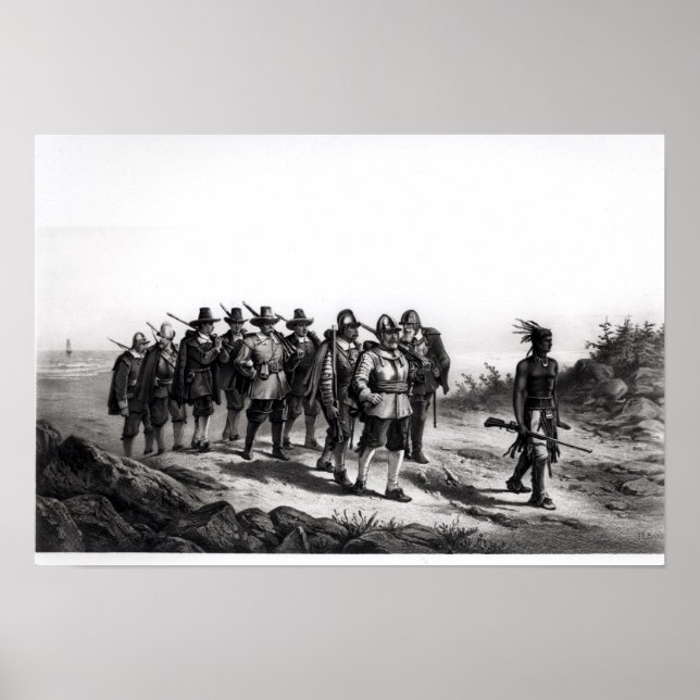 Der März von Miles Standish Poster (Vorne)