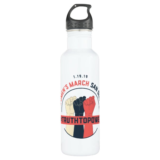 Der März-Wasser-Flasche der Frauen Edelstahlflasche (Vorderseite)