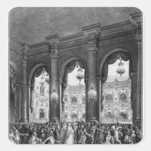 Der Maskenball, 23. Januar 1782 Quadratischer Aufkleber
