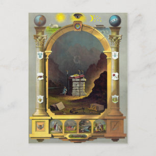 Der Masonic Chart Postkarte