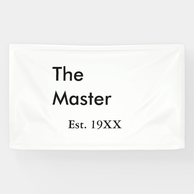 Der Master-Boss-Name Est-Jahr-Datum-Mann-König-Tit Banner (Horizontal)