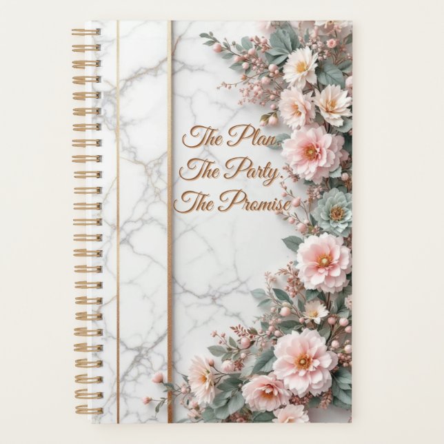 Der Masterplan | Art Deco Goldfolie Hochzeit Planer (Vorderseite)
