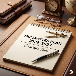 Der Masterplan Minimalistische Typografie Schwarz Kalender