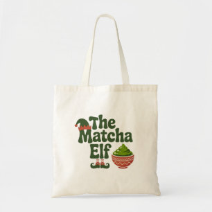 Der Matcha-Elf Lustiges Weihnachten Matcha-Trinker Tragetasche