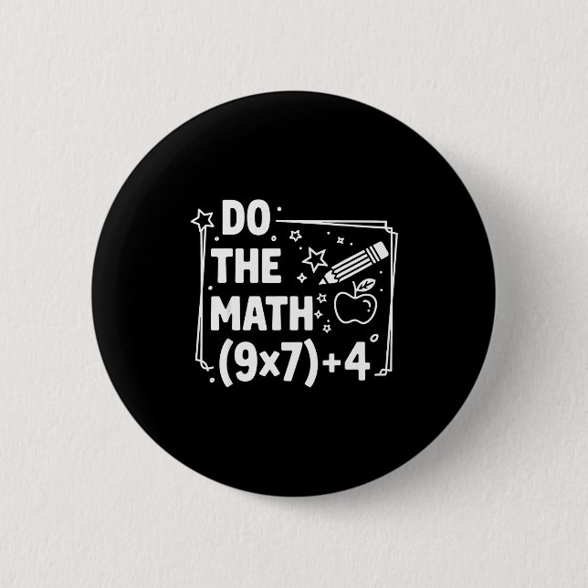 Der Math 67 Meme Pemdas Grundschule Button (Vorderseite)