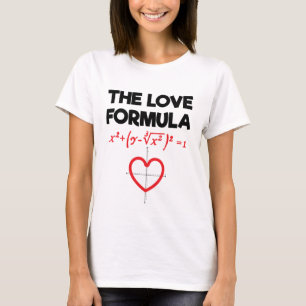 Der Mathe-Liebhaber Liebe-Formellustige Valentines T-Shirt