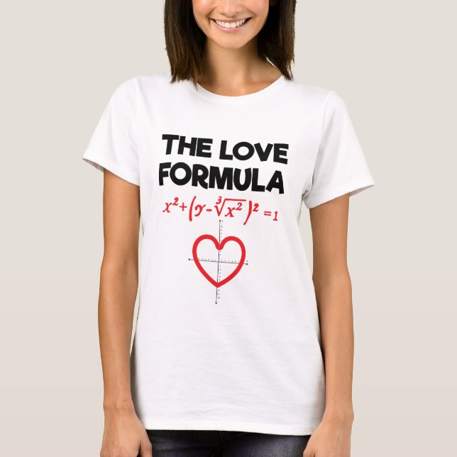 Der Mathe-Liebhaber Liebe-Formellustige Valentines T-Shirt (Vorderseite)