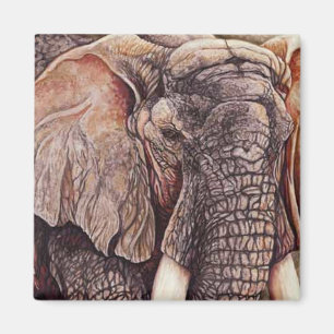 Der Matriarch - afrikanischer Elefant Magnet