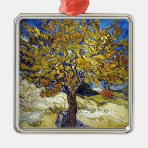 Der Maulbeerbaum, Vincent van Gogh. Vintage Silbernes Ornament