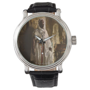 Der maurische Chef der Vintagen Lederwarte Schwarz Armbanduhr