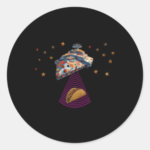 Der May-The-Fourth-cinco-De-Mayo-Zerstörer-Taco-Tr Runder Aufkleber