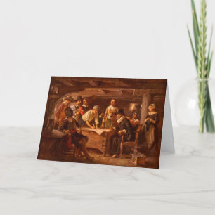Der Mayflower Compact von Jean Leon Gerome Ferris Karte