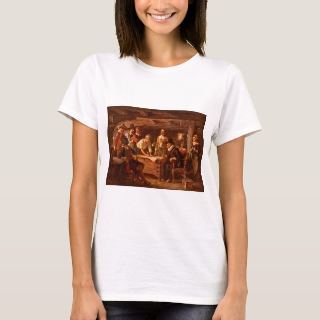 Der Mayflower Vertrag durch Jean Leon Gerome T-Shirt (Vorderseite)