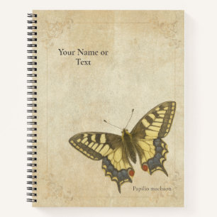 Der "Meadow Aristocrat" Vintage Papilio Machaon Notizbuch