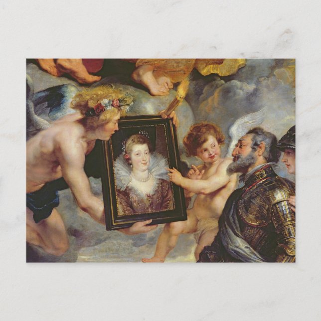 Der Medici-Zyklus: Henri IV erhält Portrait Postkarte (Vorderseite)