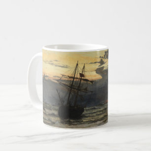 Der Meer-Strand nach einer Sturm-Zeit, Dämmerung Tasse