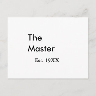 Der Meister Boss Name EST-Jahr Datum Mann König Ti Postkarte