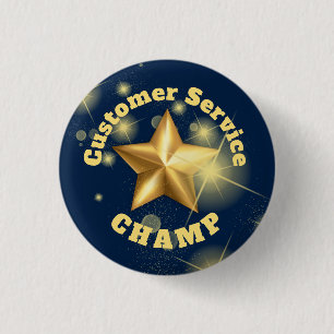 Der Meister des Kundenservice mit dem Goldstar-Awa Button