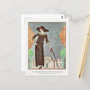 Der melancholische Walker von George Barbier Postkarte