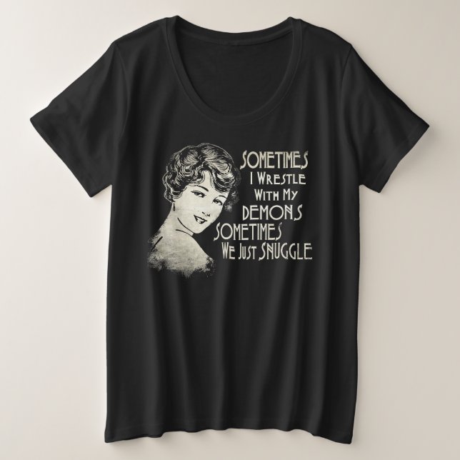 Der Meme der sarkastischen Phrasen-Frauen, Große Größe T-Shirt (Design vorne)