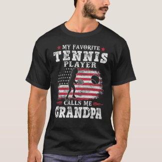 Der Mens Tennis Player nennt mich Großvater Usa Fl T-Shirt