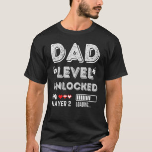 Der Mens Vater Level entsperrt 2023 Gamer bald auf T-Shirt