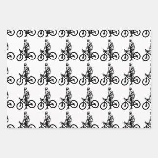 Der Mensch auf dem Fahrradbild Geschenkpapier Set