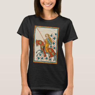 Der Mensch auf der Horseback 14. Jahrhundert Codex T-Shirt