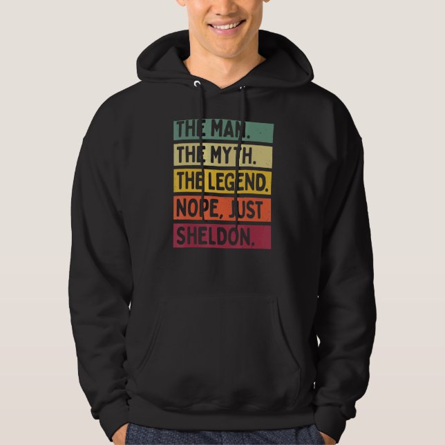 Der Mensch der Mythos der Legende Nope nur Sheldon Hoodie (Vorderseite)