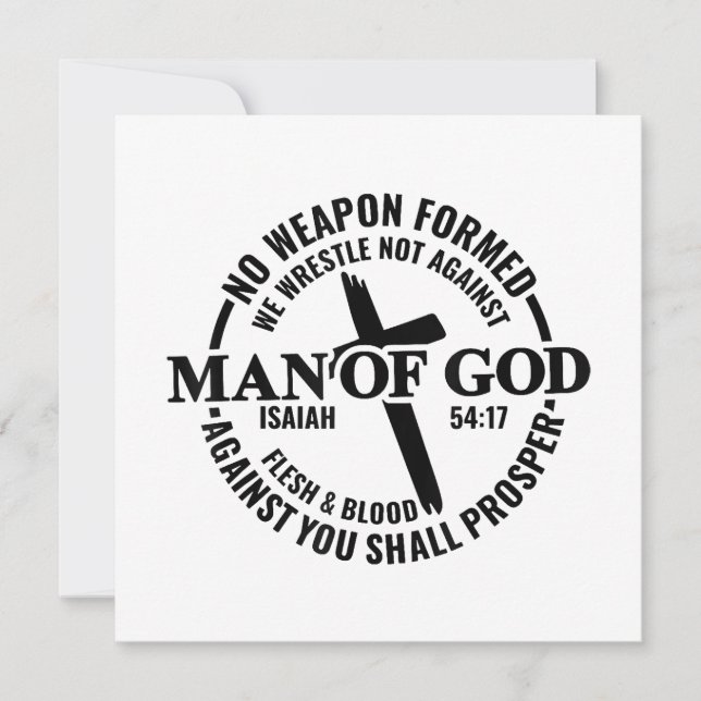 Der Mensch Gottes, keine gegen mich gewachsene Waf Einladung (Vorderseite)