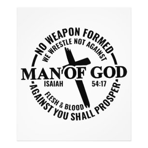 Der Mensch Gottes, keine gegen mich gewachsene Waf Fotodruck