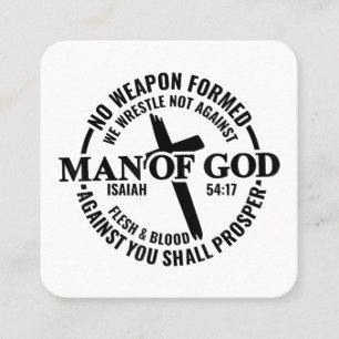 Der Mensch Gottes, keine gegen mich gewachsene Waf Quadratische Visitenkarte