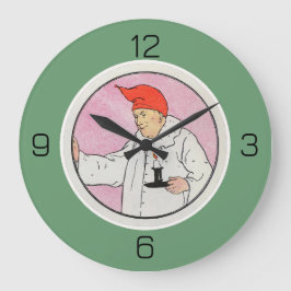 Der Mensch im Mond Gänse Geburtstagsgegenstände Große Wanduhr