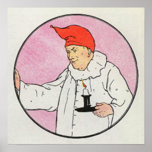 Der Mensch im Mond Gänse Kinderzimmer Rhyme Poster