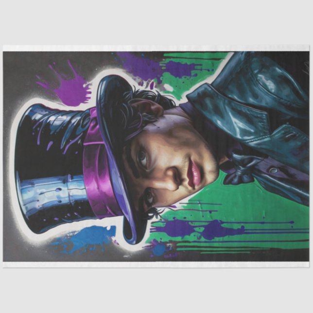 Der Mensch in einem Top Hat Surrealismus und Pop A Seidenpapier (Vorderseite)