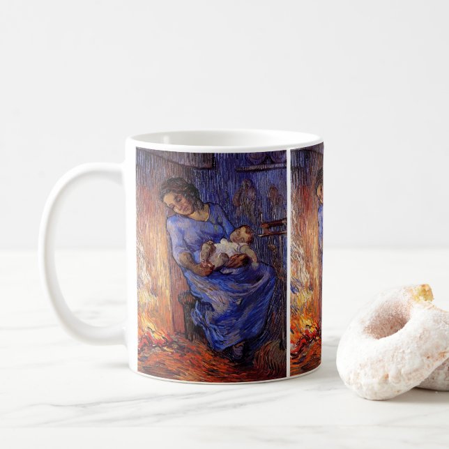 Der Mensch ist von Vincent van Gogh auf See Kaffeetasse (Mit Donut)