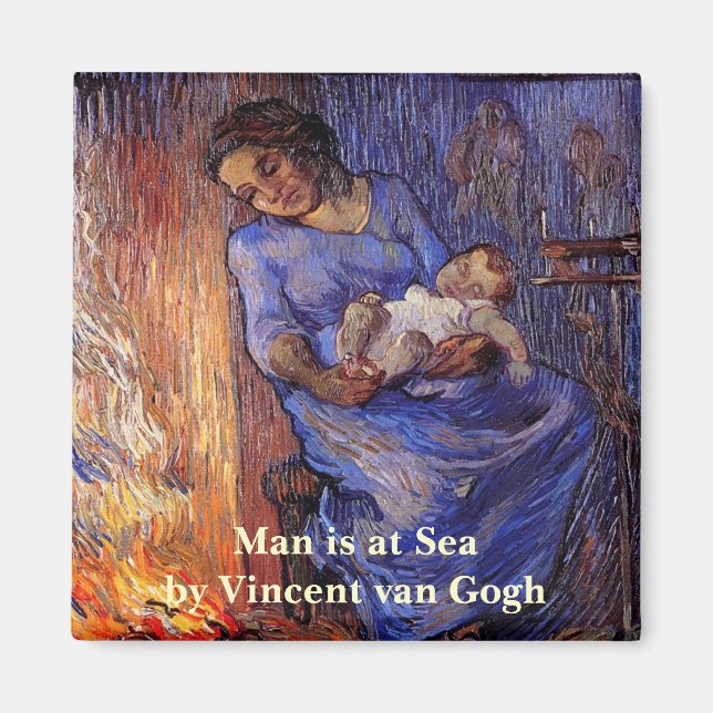 Der Mensch ist von Vincent van Gogh auf See Magnet (Vorne)