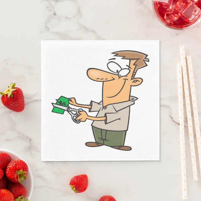 Der Mensch spart Geld Napkins Serviette (Von Creator hochgeladen)