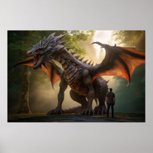 Der Mensch steht vor dem Drachen, Poster