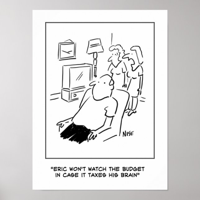 Der Mensch wird das Budget nicht im Fernsehen sehe Poster (Vorne)