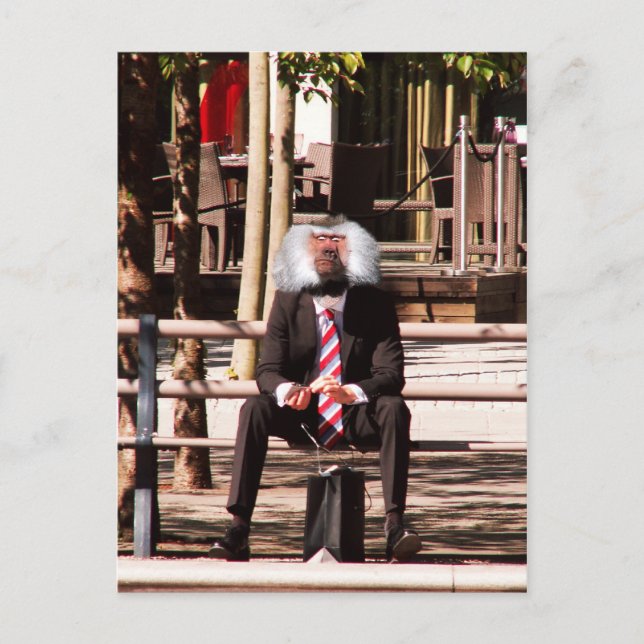 Der Menschenaffe Postkarte (Vorderseite)