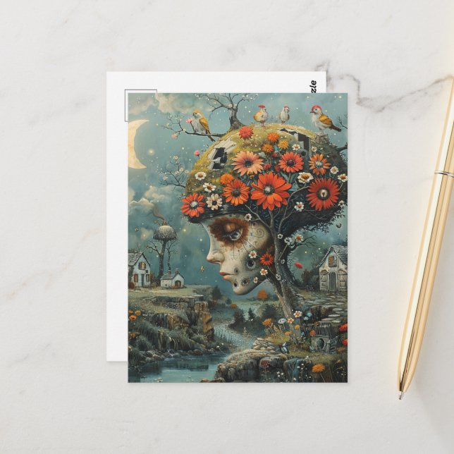 Der menschliche Baum Postkarte (Vorderseite/Rückseite Beispiel)