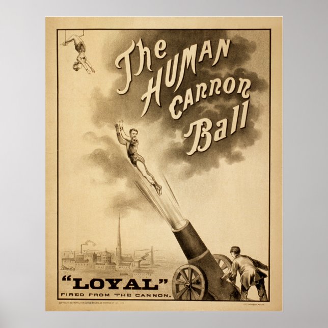 Der menschliche Cannon-Ball Poster (Vorne)