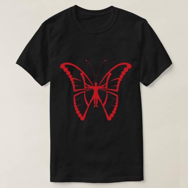 Der menschliche Schmetterling T-Shirt (Design vorne)