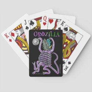 Der merkwürdige Schwanz von Oddzilla Spielkarten